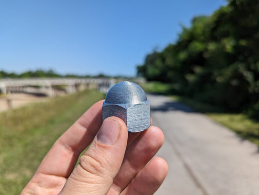 Magnetic nut 3d printed geocache with log and magnet - ready to be hidden!