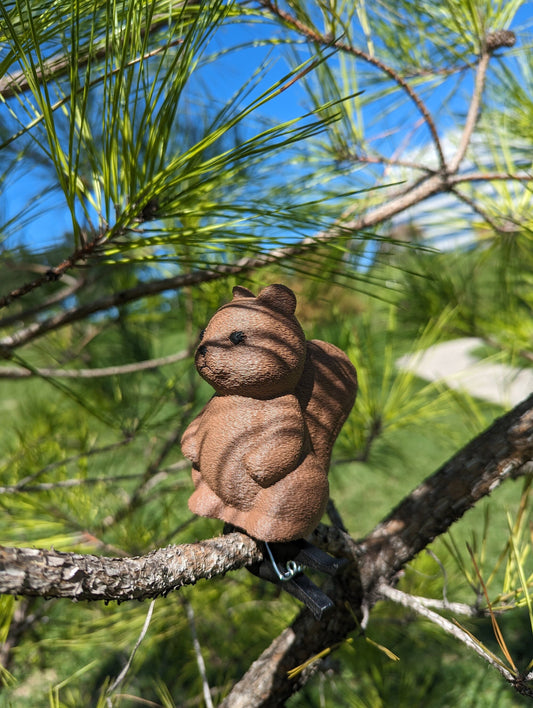 Cute squirrel 3d printed geocache with log - ready to be hidden!